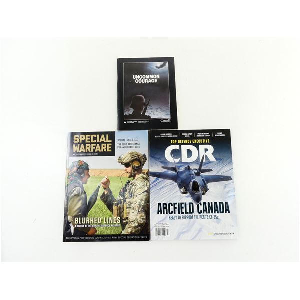 "UNCOMMON COURAGE" & ASSORTED MAGAZINE BOOK LOT