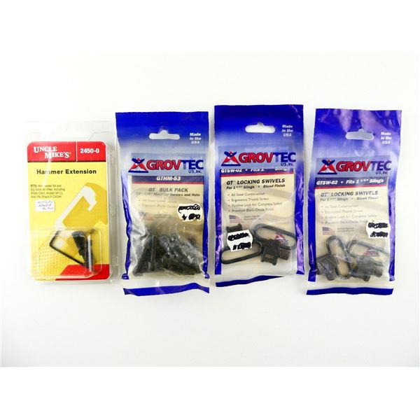 GROVTEC GT SLING SWIVELS / SCREWS AND UNCLE MIKE'S WINCHESTER 94 / HENRY HAMMER EXTENSION LOT