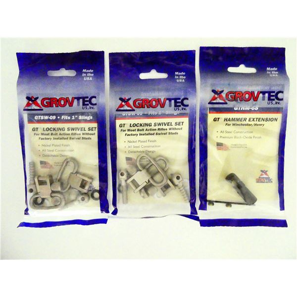 GROVTEC GT SLING SWIVELS AND WINCHESTER 94 / HENRY HAMMER EXTENSION LOT