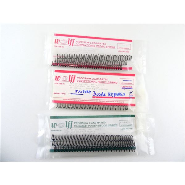 WOLFF COLT 1911 LOAD-RATED RECOIL SPRING LOT