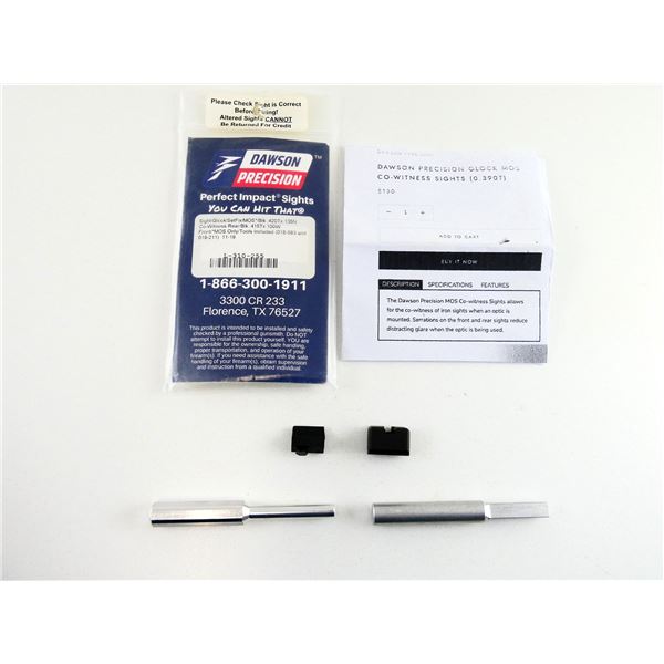 DAWSON PRECISION GLOCK FIXED HIGH PROFILE FRONT AND REAR SIGHT LOT