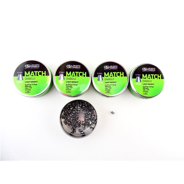 JSB MATCH DIABOLO .177 CALIBER (4.5MM) PELLETS LOT