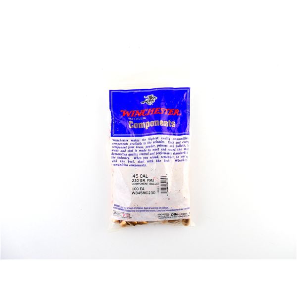 WINCHESTER .45 CALIBER BULLETS LOT