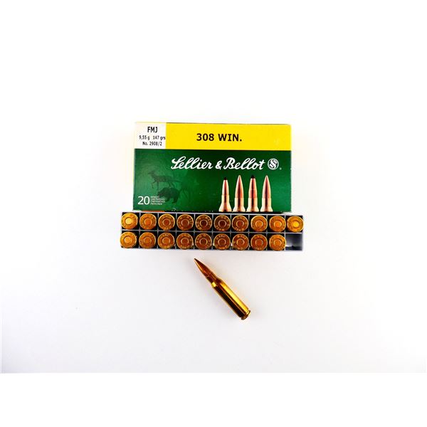 SELLIER & BELLOT .308 WIN AMMO LOT