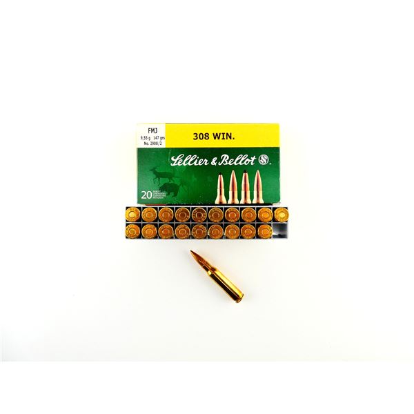 SELLIER & BELLOT .308 WIN AMMO LOT