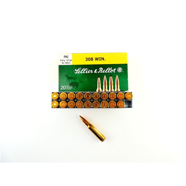 SELLIER & BELLOT .308 WIN AMMO LOT