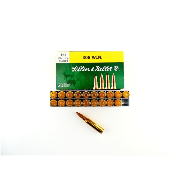 SELLIER & BELLOT .308 WIN AMMO LOT