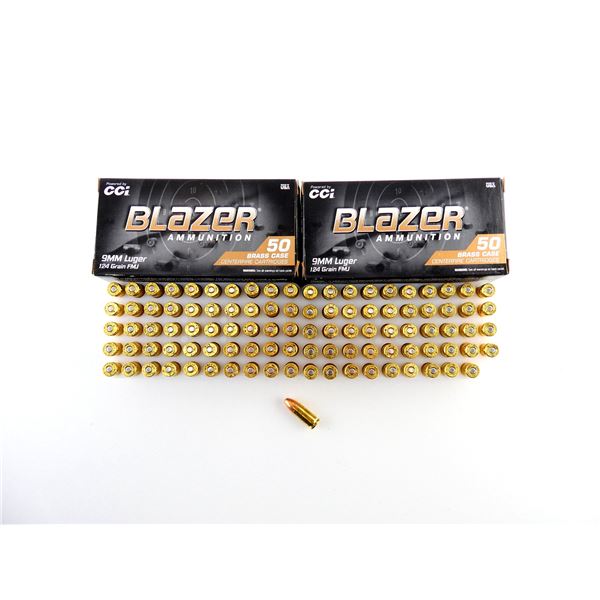 BLAZER 9MM LUGER AMMO LOT