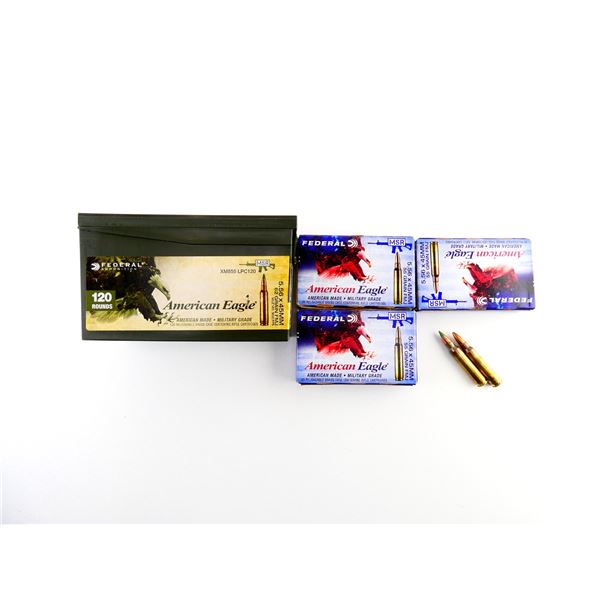 ASSORTED FEDERAL AMERICAN EAGLE 5.56X45MM AMMO LOT