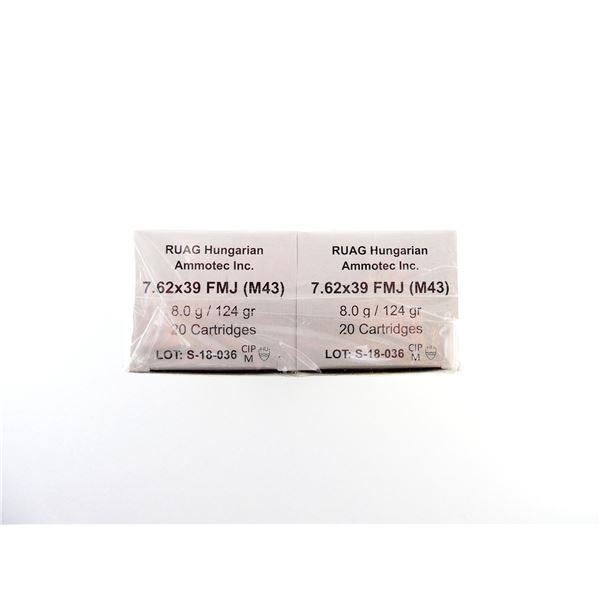 RUAG HUNGARIAN AMMO TEC 7.62X39MM AMMO LOT