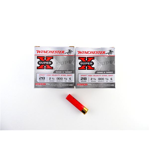 WINCHESTER 28 GAUGE 2 3/4" SHOT SHELL AMMO LOT