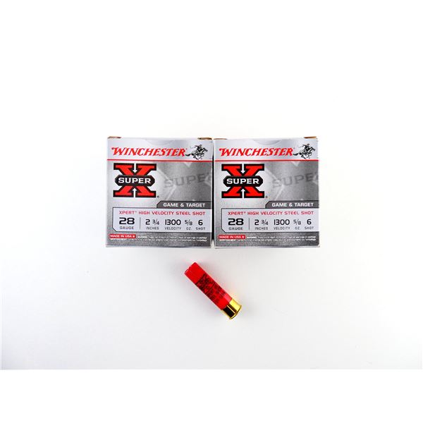 WINCHESTER 28 GAUGE 2 3/4" SHOT SHELL AMMO LOT