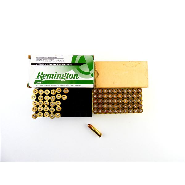 REMINGTON .38 SPL AMMO AND NON-PRIMED BRASS CASES LOT