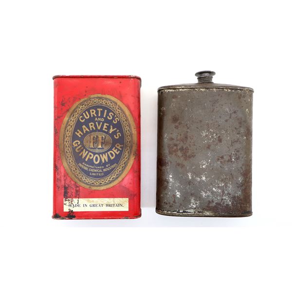 COLLECTIBLE EMPTY GUN POWDER TIN LOT