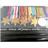 Image 4 : FRAMED WWII CANADIAN BOMBER COMMAND 8 MEDAL GROUP WITH MEMORIAL PLAQUE LOT
