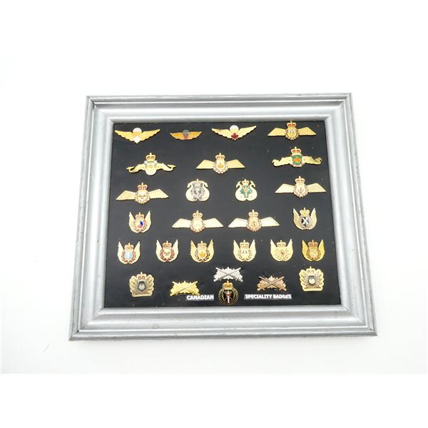 CANADIAN MILITARY FRAMED SPECIALTY BADGE LOT
