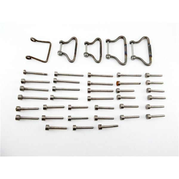 ASSORTED UNKNOWN SWIVELS / SCREWS / SCREW BLANKS / ETC. LOT