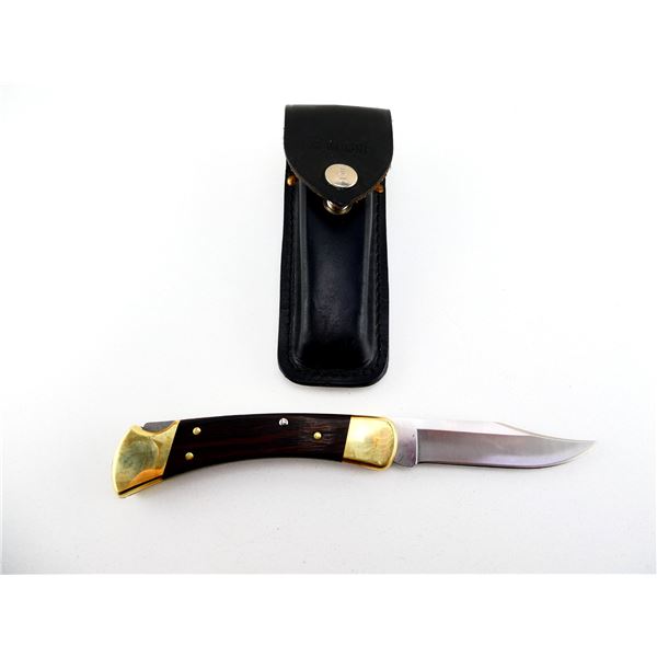 BUCK 110 V FOLDING HUNTING KNIFE WITH SHEATH