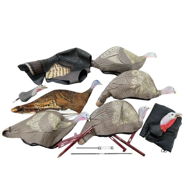 ASSORTED TURKEY DECOY, ETC. LOT