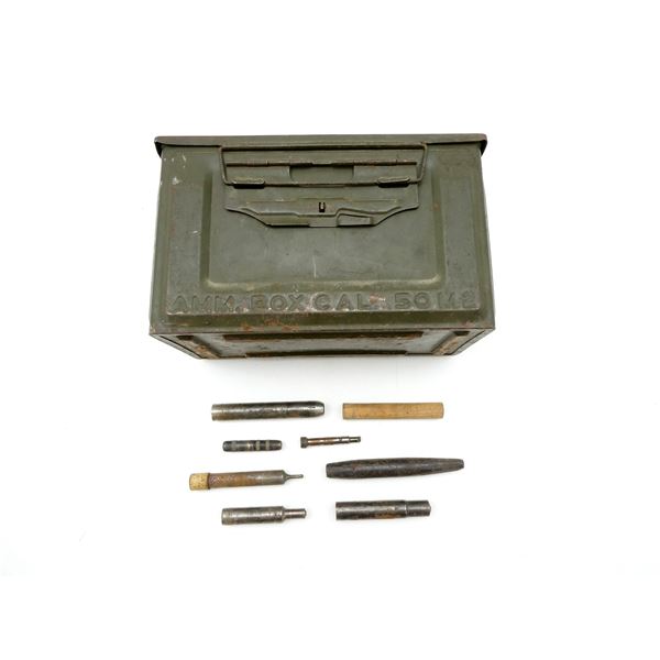 METAL AMMO TIN, ETC. LOT