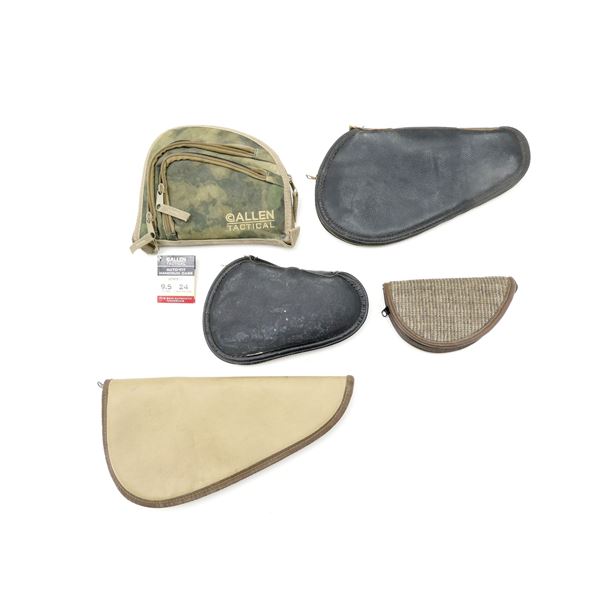 ASSORTED SOFT PADDED HAND GUN CASES LOT