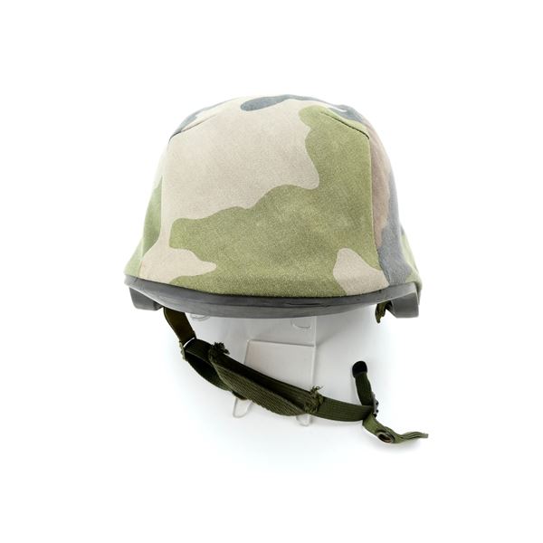 U.S. MILITARY PASGT KEVLAR HELMET AND FRENCH FOREIGN LEGION COVER