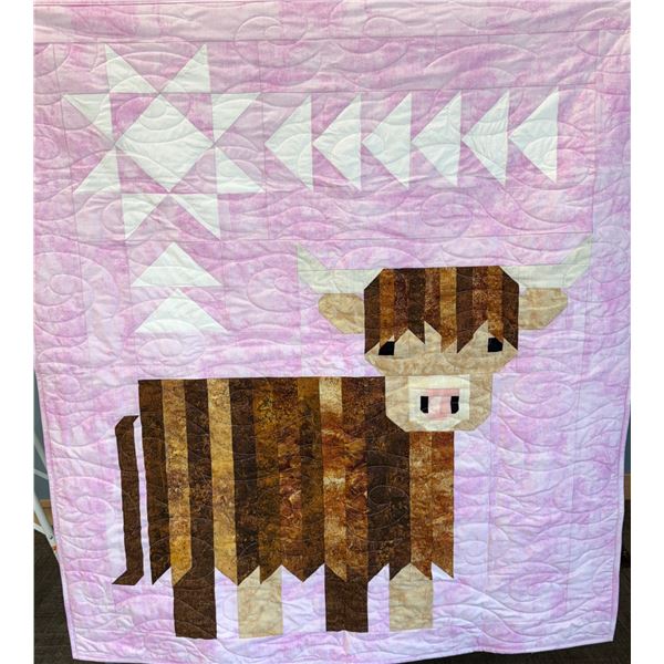 Pink Scottish Highland Cow