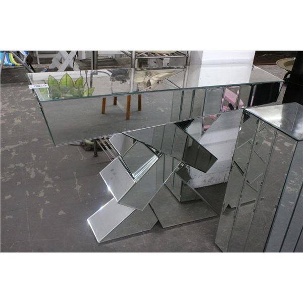 Contemporary Mirrored Hall Table - Has Damage