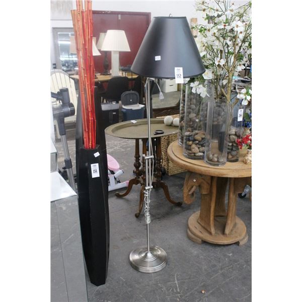 Contemporary Brushed Metal Adjustable Floor Lamp
