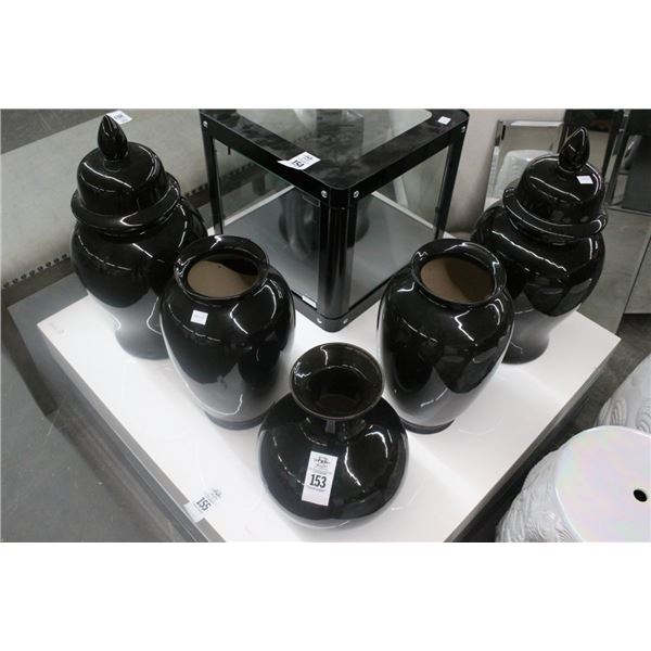 Asst. Black Vases, Compost - 5