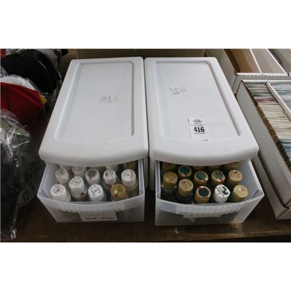 Drawer Storage Bins 2 w/Asst. Paints/Wood Stains