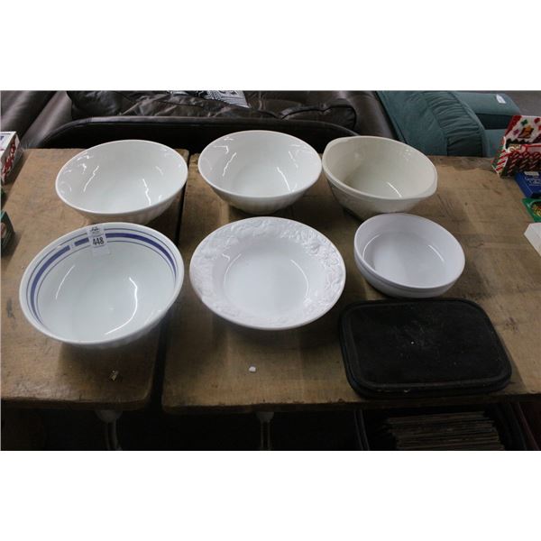 Large Serving Bowls 6, Wooden Cut Board