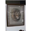 Image 1 : Framed African Lion Wall Art Signed Rigsby - 20"  X  30"