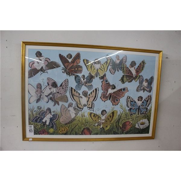 Figural Butterfly Wall Art - 24"  X  36"
