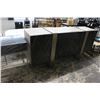 Image 2 : Contemporary Granite Front Server w/2 Single Drawer Stands - 3 Pc. Set