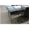 Image 3 : Contemporary Granite Front Server w/2 Single Drawer Stands - 3 Pc. Set
