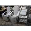 Image 2 : White Adirondack Chairs w/Footstands -Pair, End Tables, 2 Tier Table