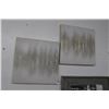 Image 1 : Textured Unframed Oil On Canvas Abstract Art - 2 Pc.