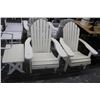 Image 1 : High Wood Pollywood Adirondack Chairs w/End Table