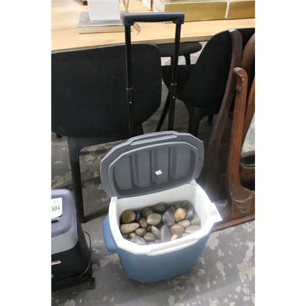 Coleman Small Rolling Cooler, Rock Collection
