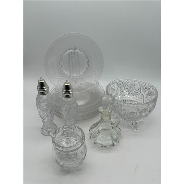 Cut & Pressed Crystal Tableware Grouping