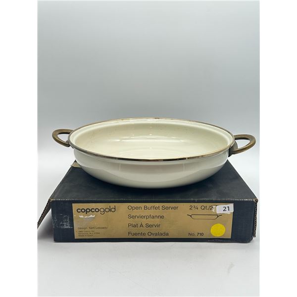Copco 'Copcogold' Open Buffet Server 2¾ Qt with Original Box (No. 710)