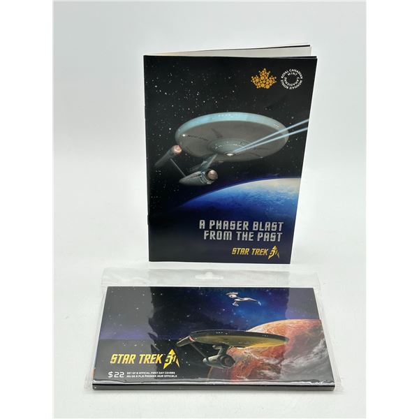Royal Canadian Mint Star Trek 'A Phaser Blast from the Past' Coin Book & Set of 8 Official First Day