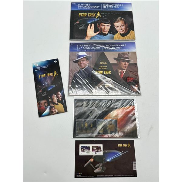 Canada Post Star Trek 50th Anniversary Stamp Collection — Prestige Booklet, Postcards, Souv