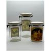 Image 3 : Three Vintage Glass Canisters with Rooster & Hen Decorative Labels