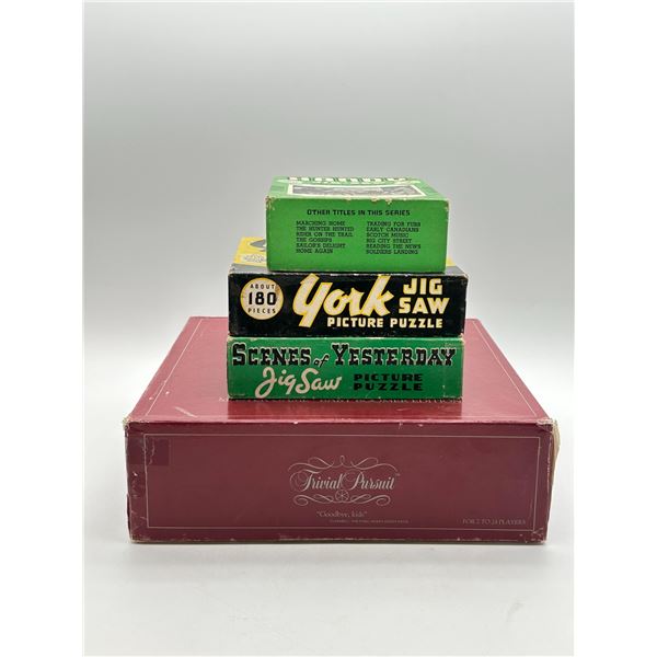 Vintage Jigsaw Puzzles & Trivial Pursuit Baby Boomer Edition