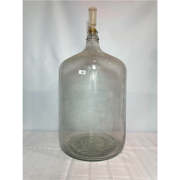 Large Glass Carboy / Demijohn with Airlock — Approx. 5 Gallon Home Brewing / Winemaking Jug