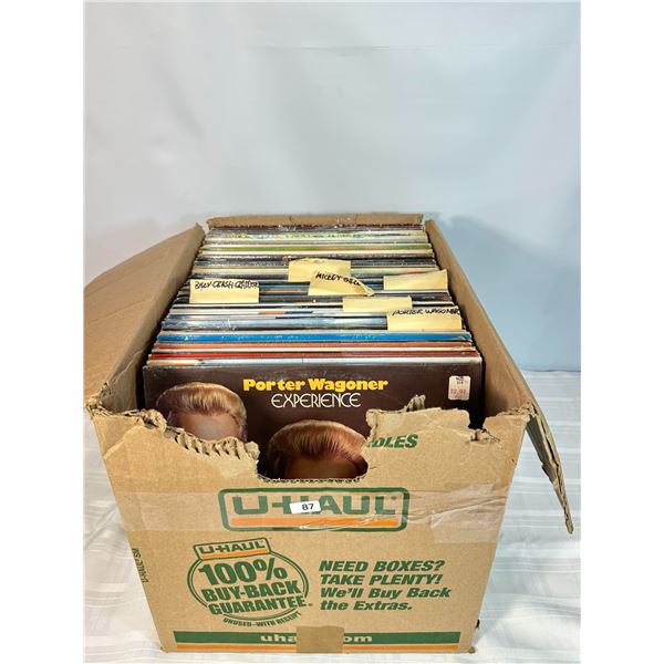 Box of Vintage Country & Western Vinyl LP Records