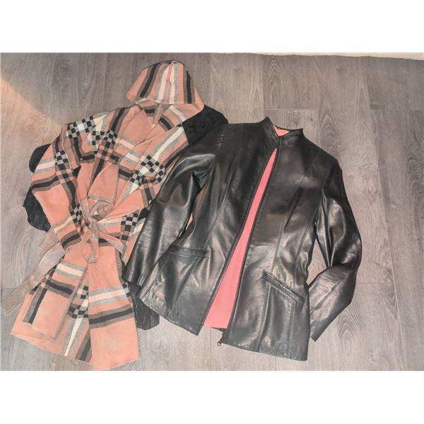 Ladies Outerwear – Genuine Leather Jacket, Hooded Sweater & More Size M-L