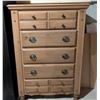 Image 1 : Palisar Walnut Wood Tallboy Dressing Table w/ Bronze Embellishments